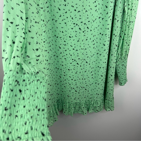 LITTLE MOON Green Ruffle Patterned Dress - Picture 8 of 10